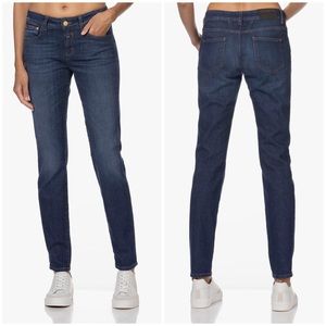 Anthropologie Closed‎ Baker Long Jeans Dark Blue Wash Slim Fit Size 25